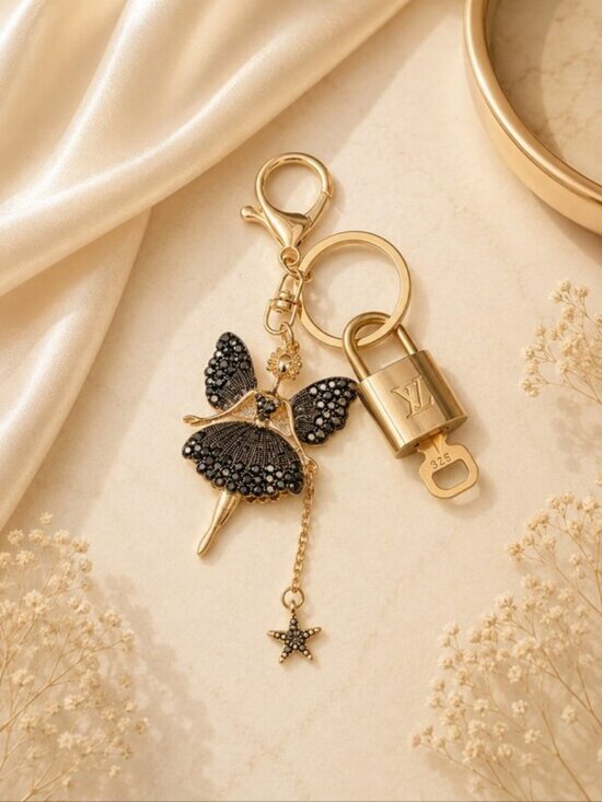 Louis Vuitton Accessories - Louis Vuitton Gold Lock 🔒 Authentic LV Key + Unbranded Fairy Bag Charm